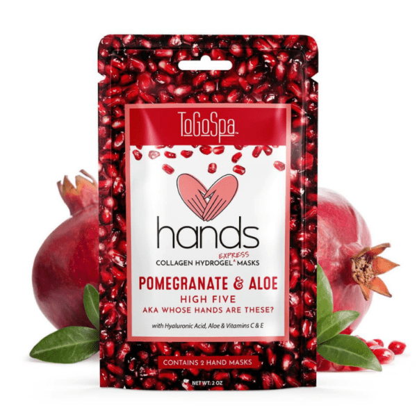 pomegranate and collagen hand masks